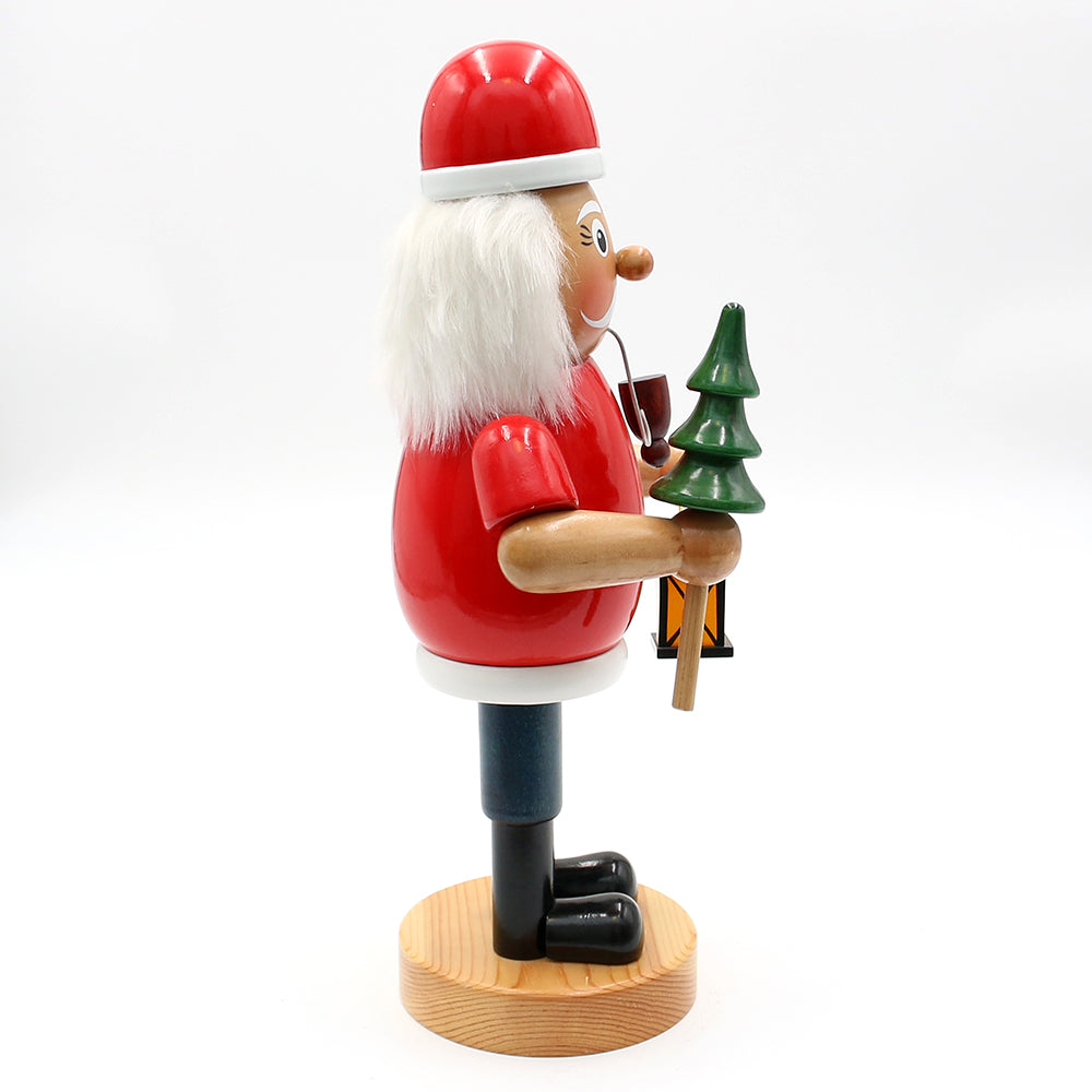 🎅 Schiaccianoci Fumatore Babbo Natale con Alberello e Lanterna