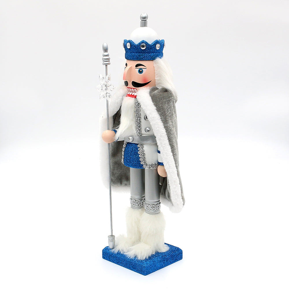 ❄️ Schiaccianoci Re dei Ghiacci – Decorazione Natalizia Blu e Argento