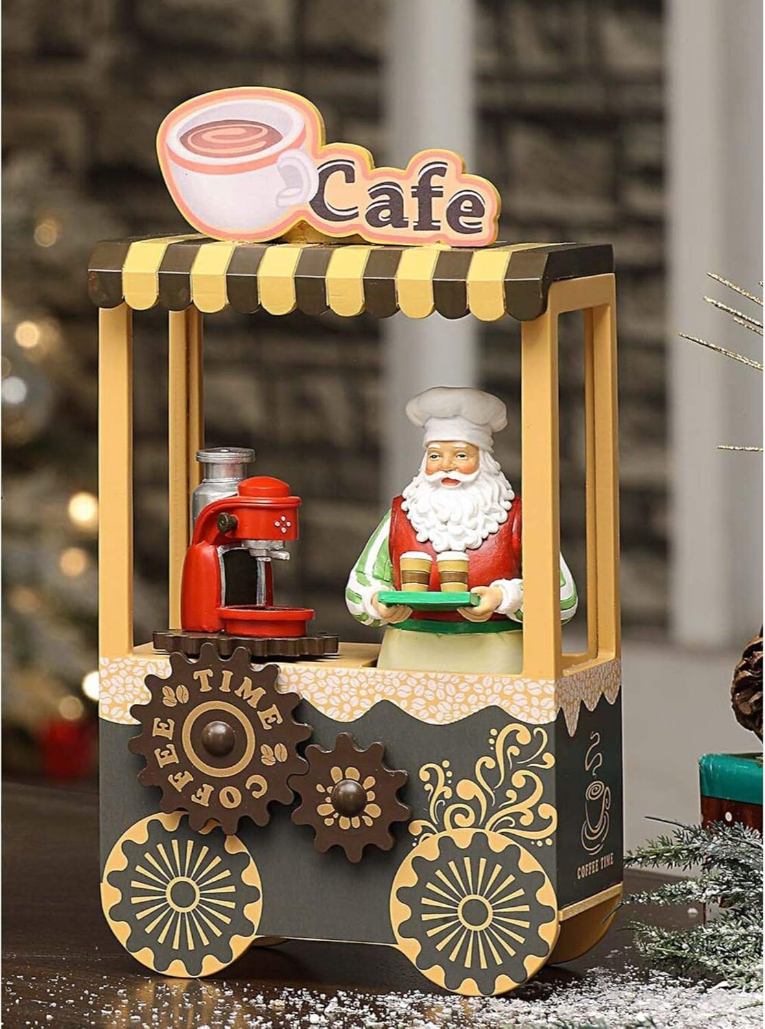 ☕ Decorazione Natalizia “Café di Babbo Natale” - carillon
