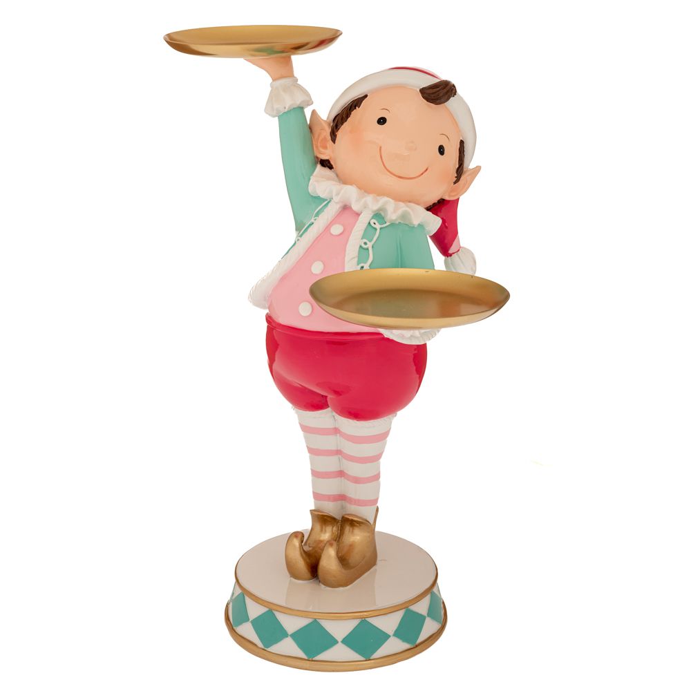 Elfo Natalizio Portadolci – Decorazione Pastello Stile Candyland 🍬