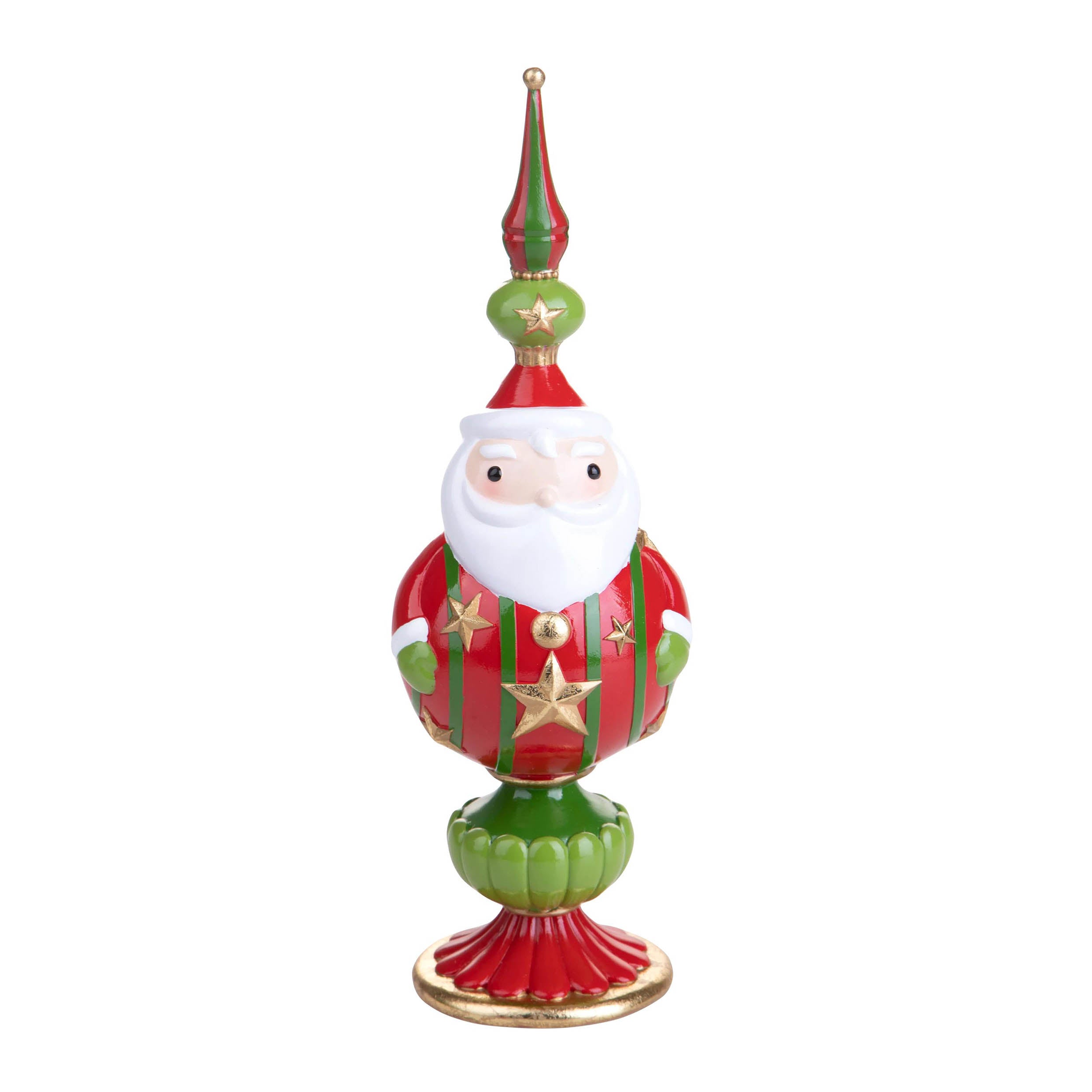 🎅 Decorazione Natalizia Babbo Natale su Piedistallo