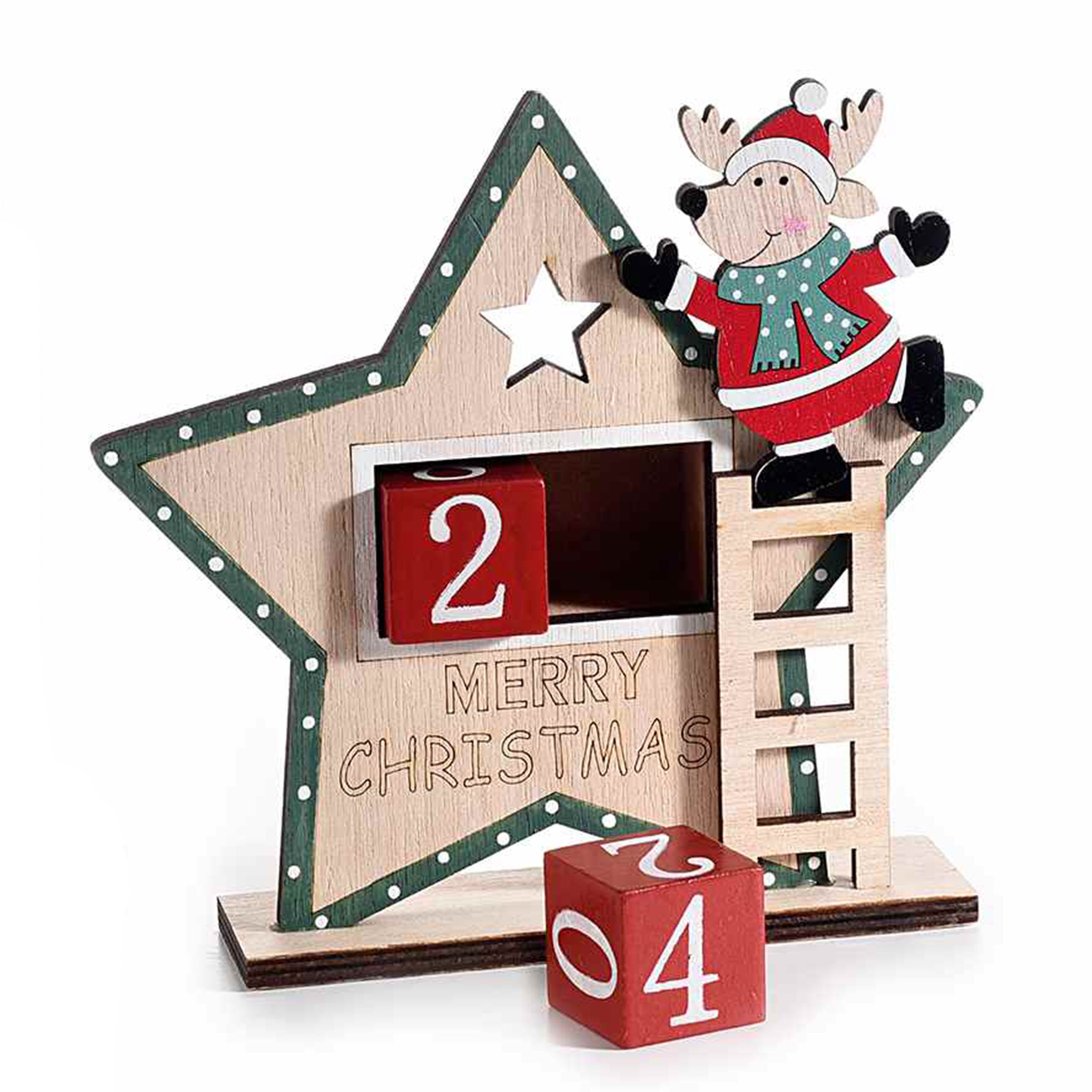 Calendario in legno a forma di stella