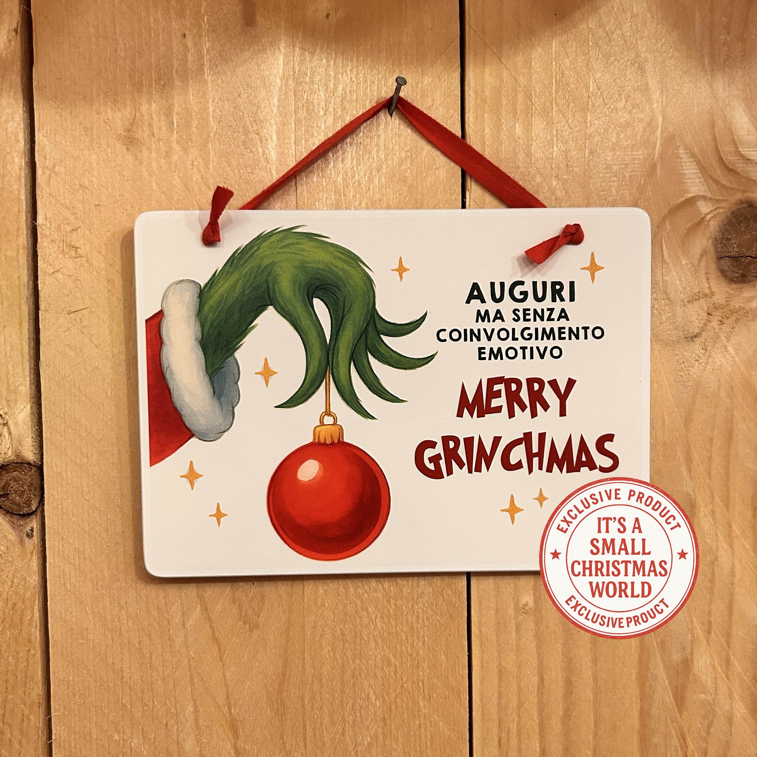 Targhetta " Auguri ma senza coinvolgimento emotivo "