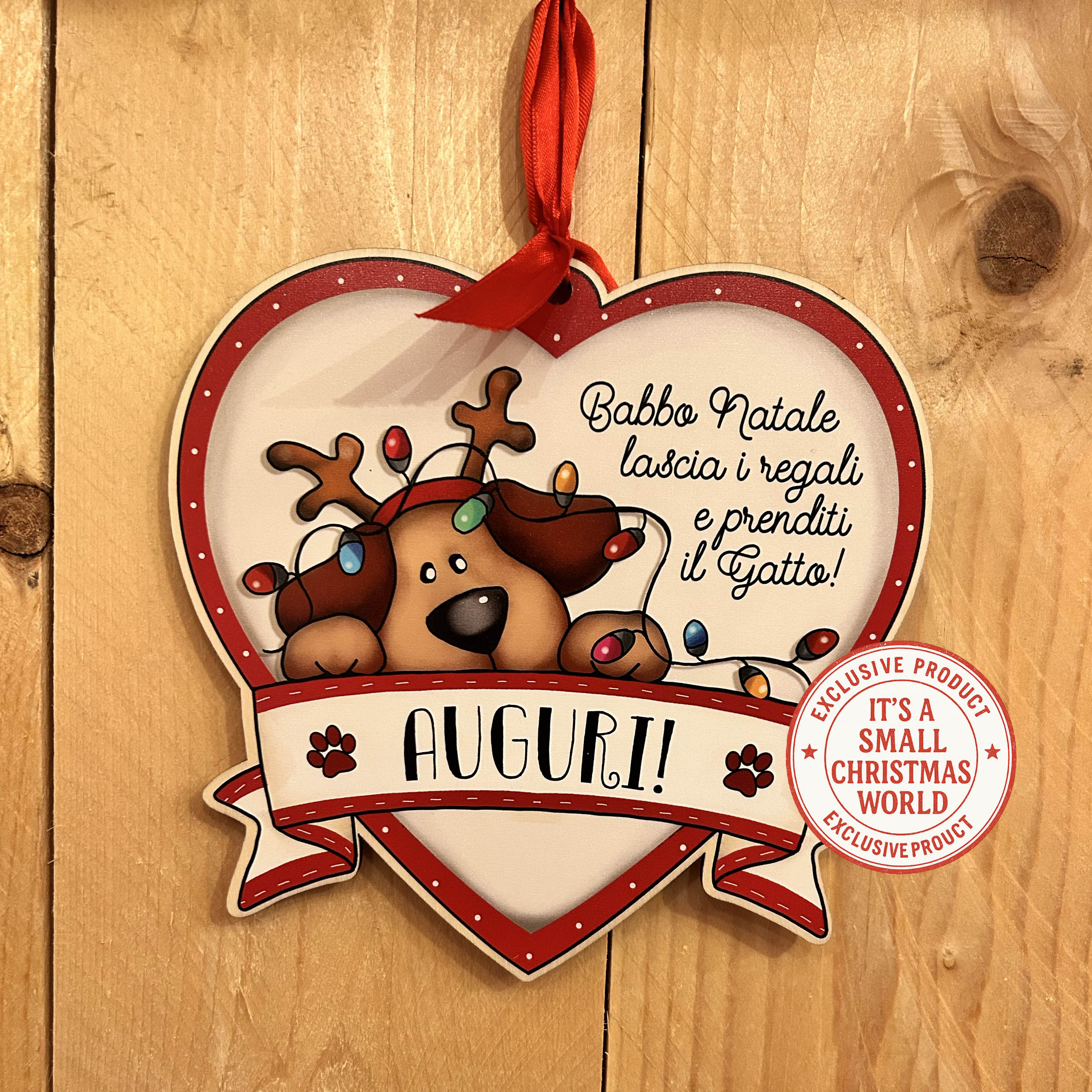 Targhetta in legno " Auguri "