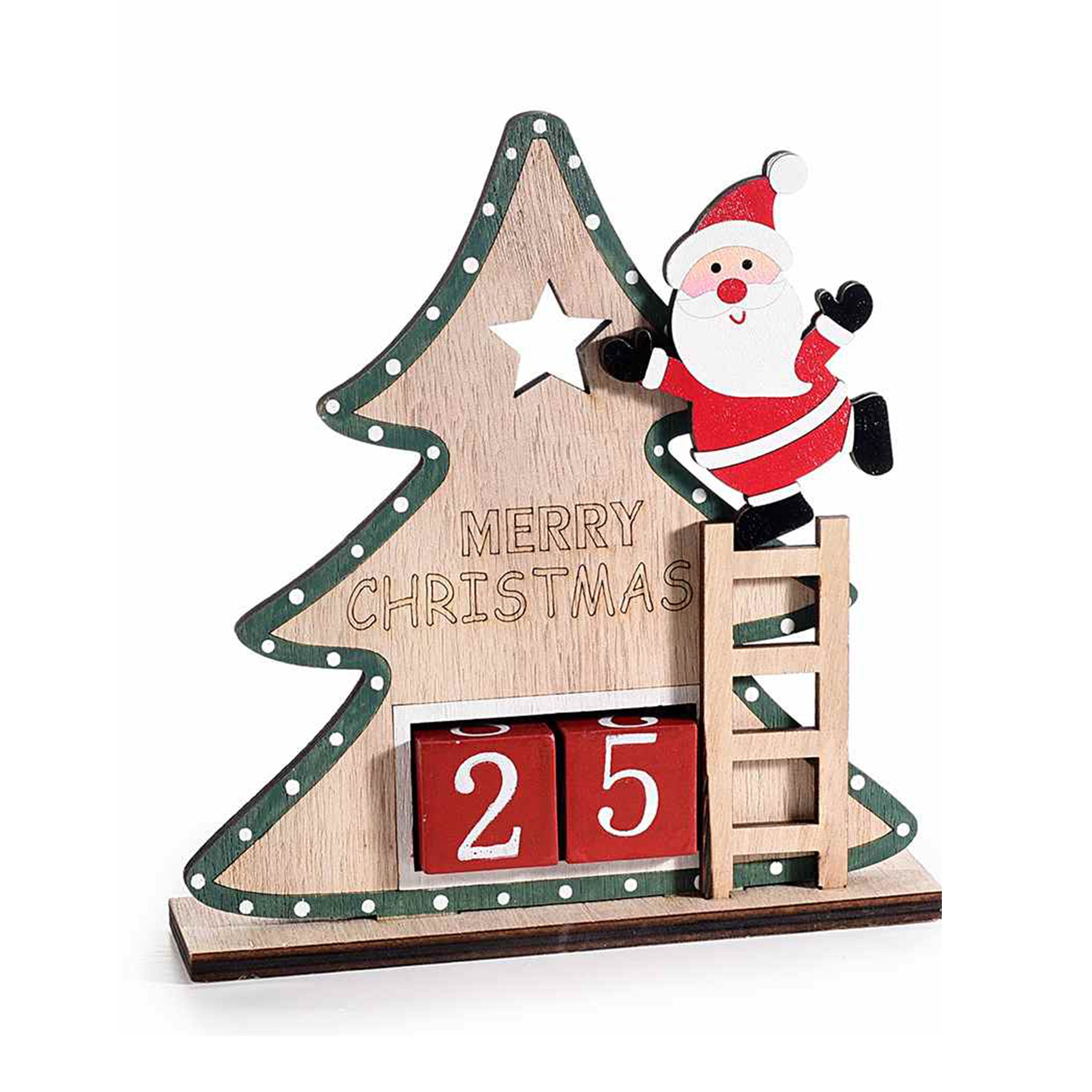 Calendario in legno a farma di albero
