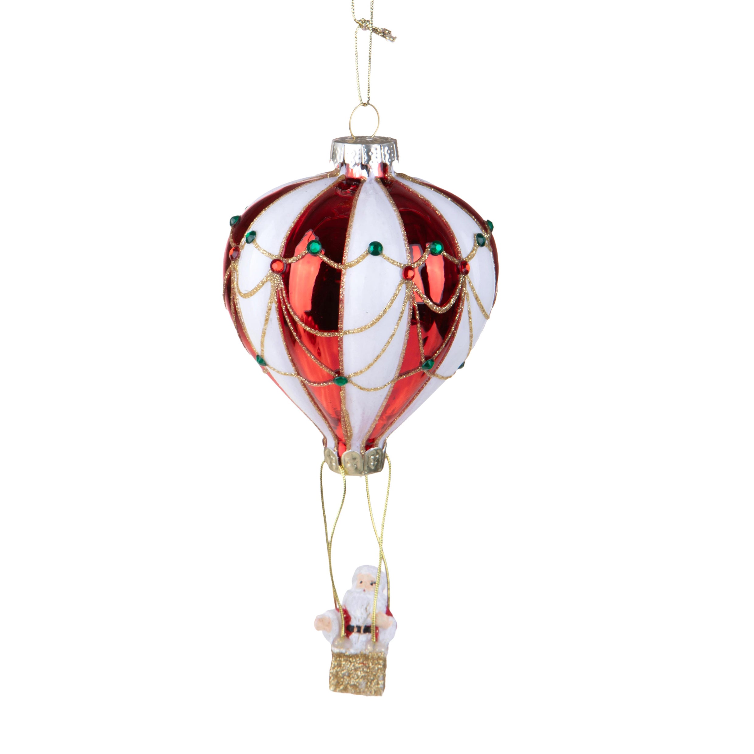 Mongolfiera c/babbo natale da appendere