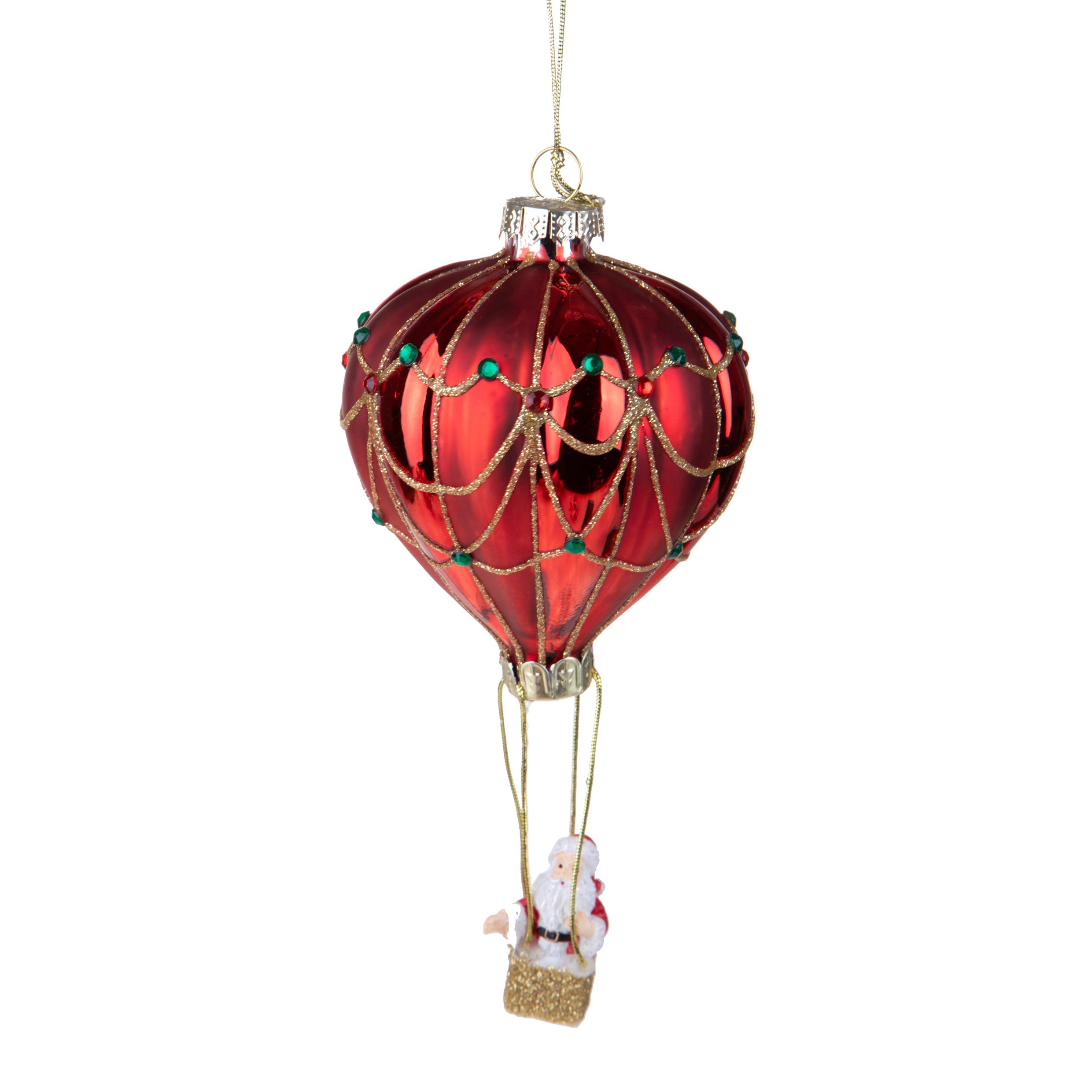 Mongolfiera c/babbo natale da appendere