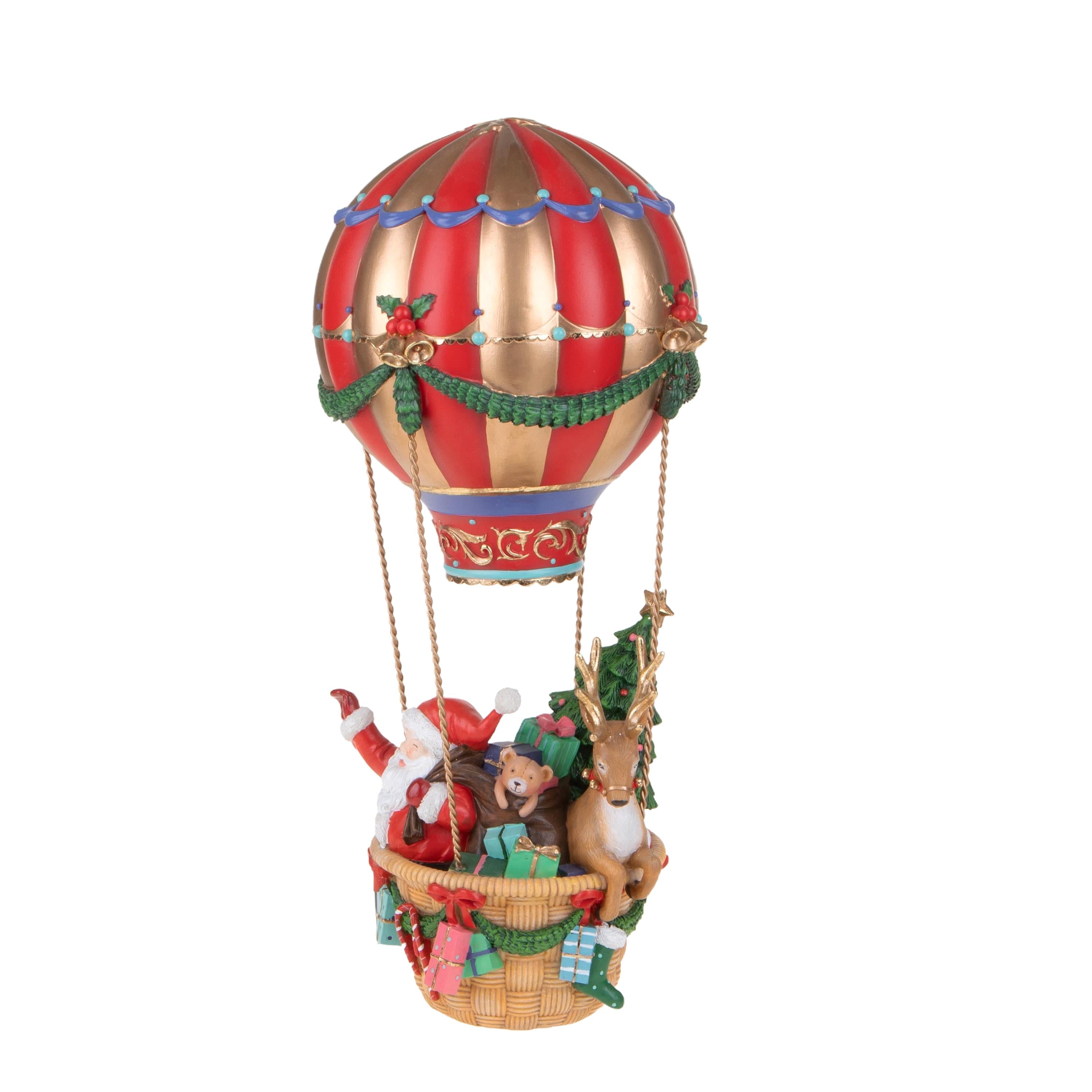 🎈 Mongolfiera di Babbo Natale – Decorazione Natalizia con Renna e Regali