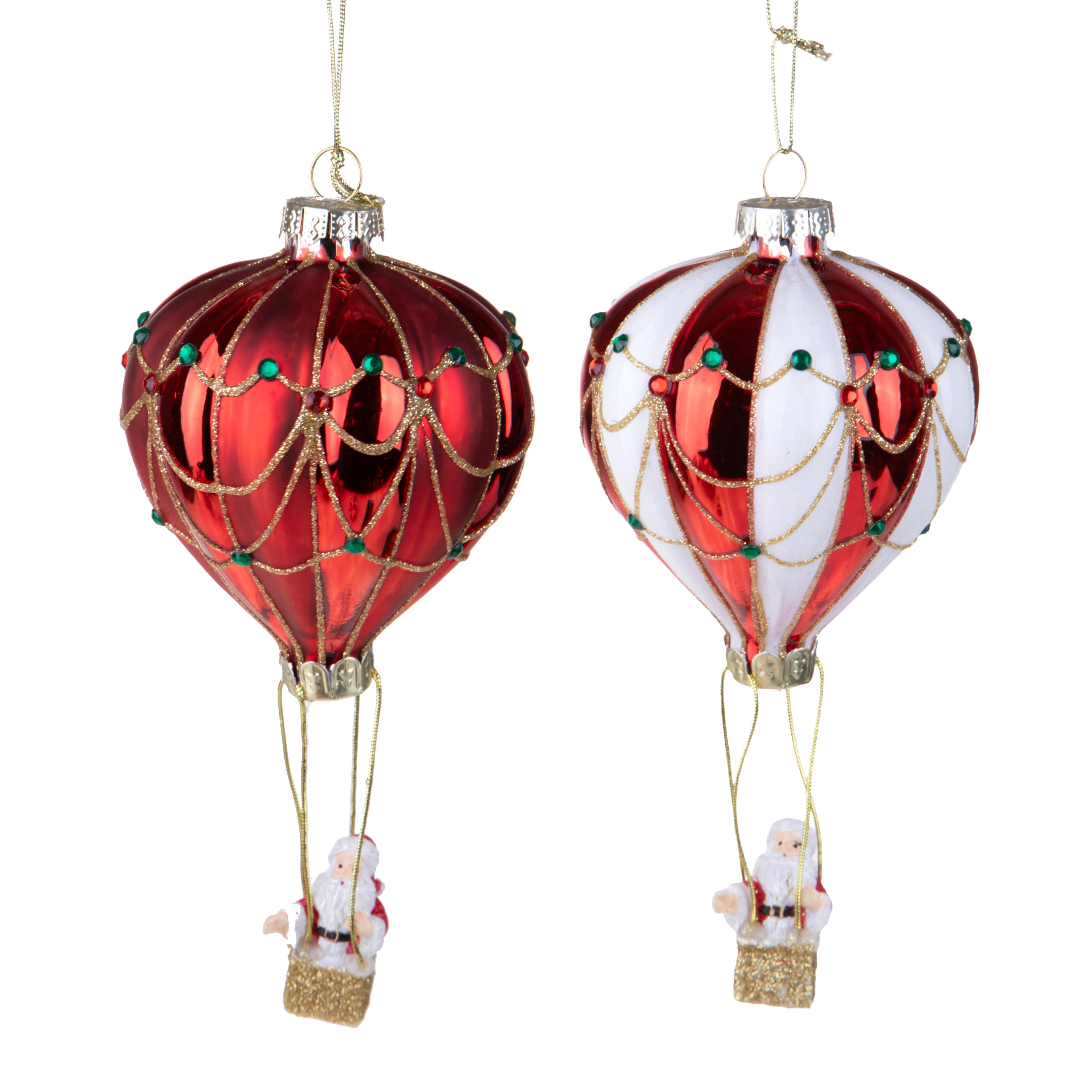 Mongolfiera c/babbo natale da appendere