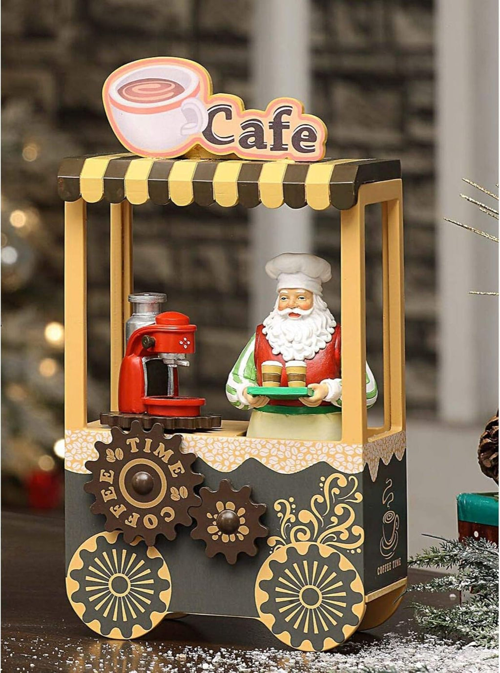 ☕ Decorazione Natalizia “Café di Babbo Natale” - carillon