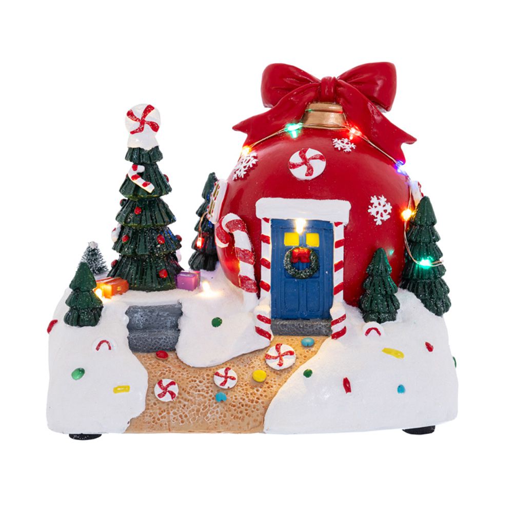 🏡 Casetta Natalizia a Forma di Pallina di Natale - con Led