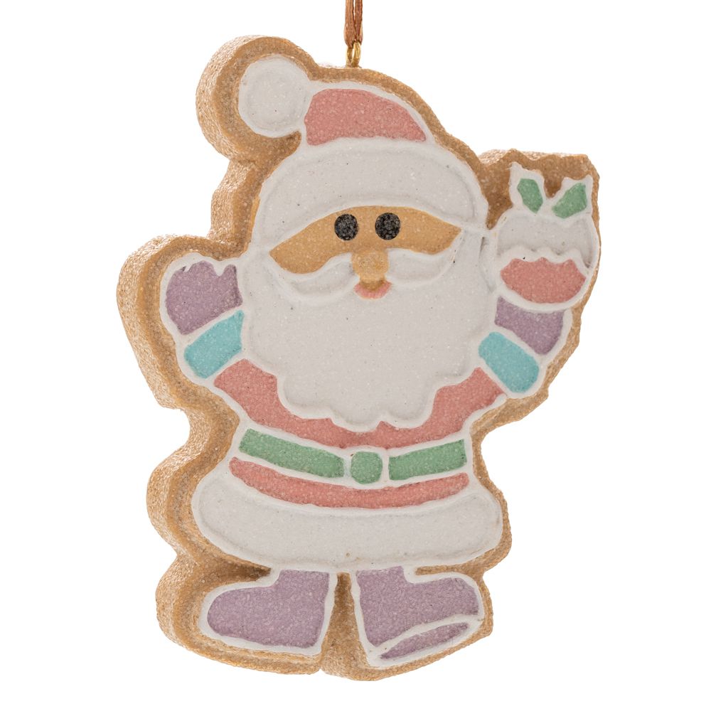 🎅 Decorazione Natalizia da Appendere Babbo Natale Biscotto