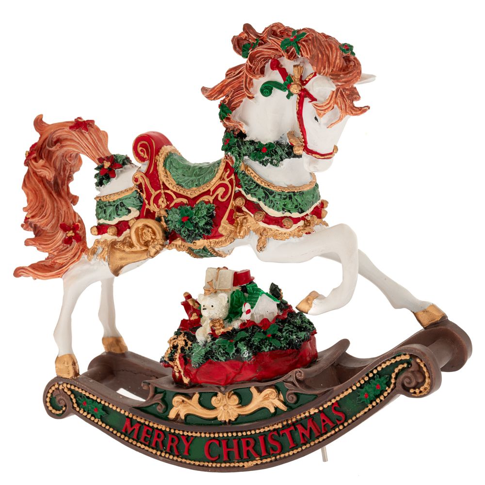 Cavallo a Dondolo Natalizio “Merry Christmas” - carillon