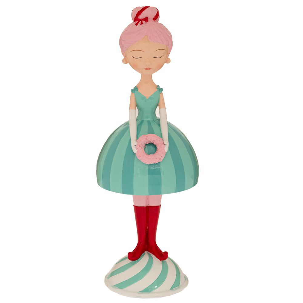 Bambolina con ghirlanda rosa