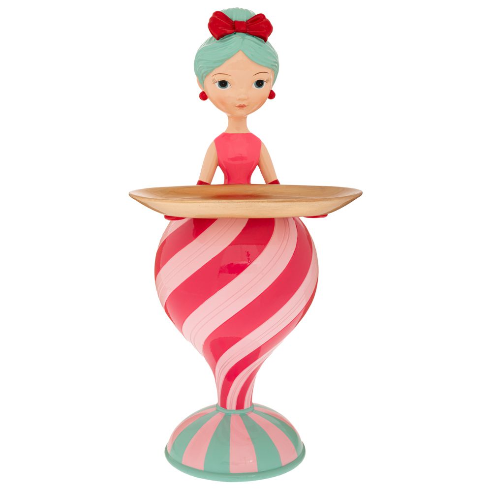 Bambolina con vassoio porta dolci