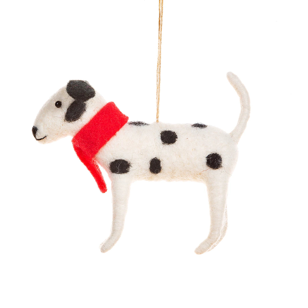 Dalmata natalizio in feltro - decorazione da appendere
