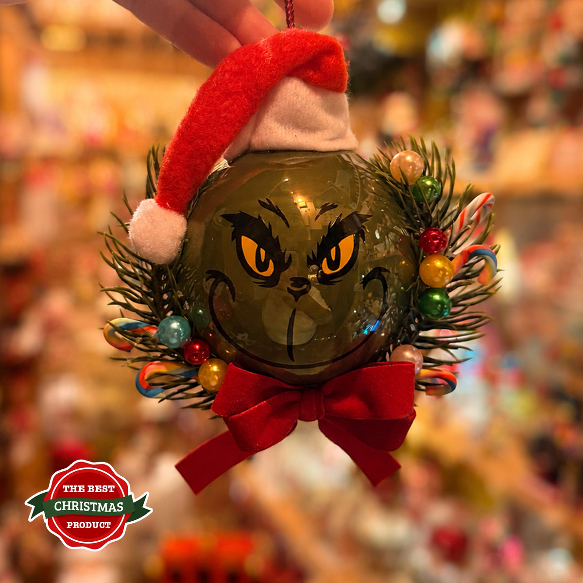 The Grinch - Decorazione in vetro da appendere