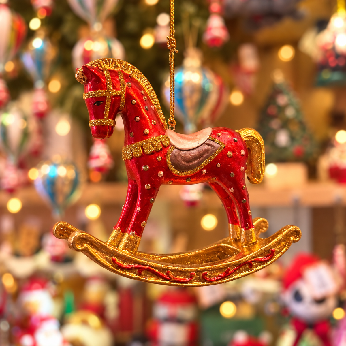 🎄 Decorazione natalizia – Cavallo a dondolo