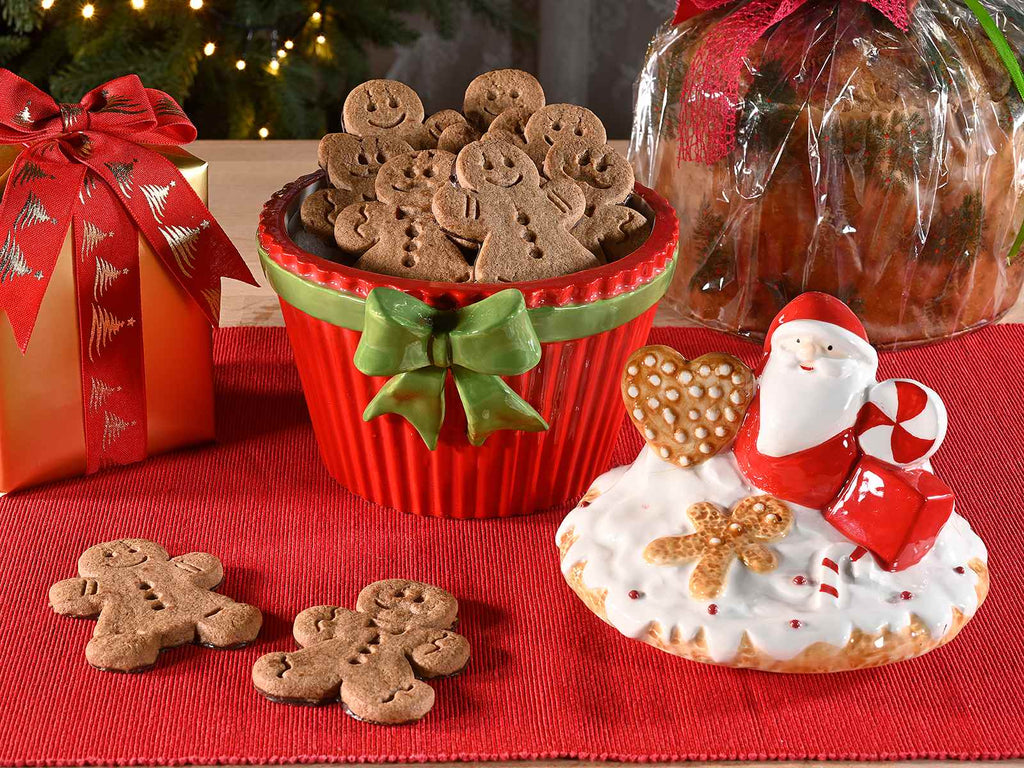 Barattolo pasticcino porta biscotti con Babbo Natale