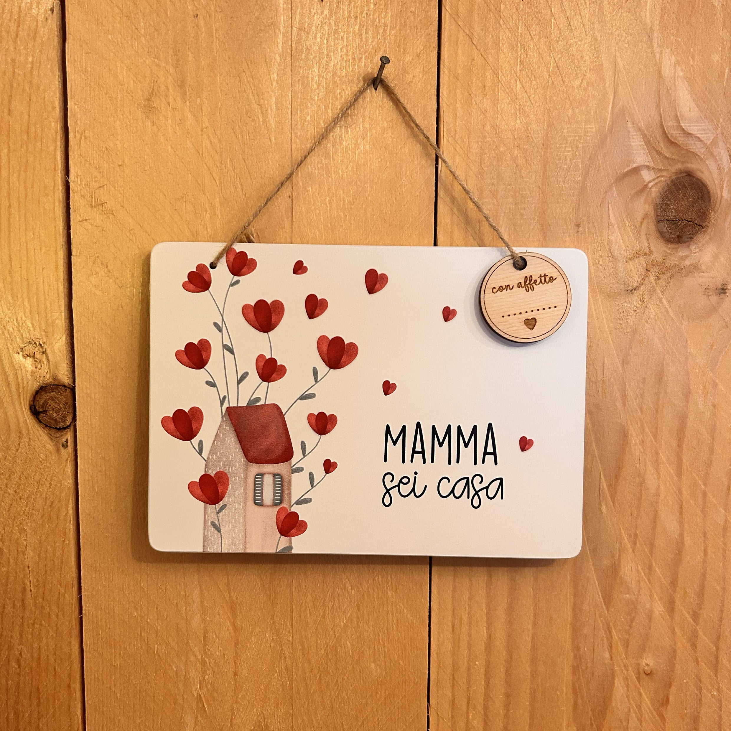 Targhetta decorativa “Mamma, sei casa” – Idea regalo Festa della Mamma 💐