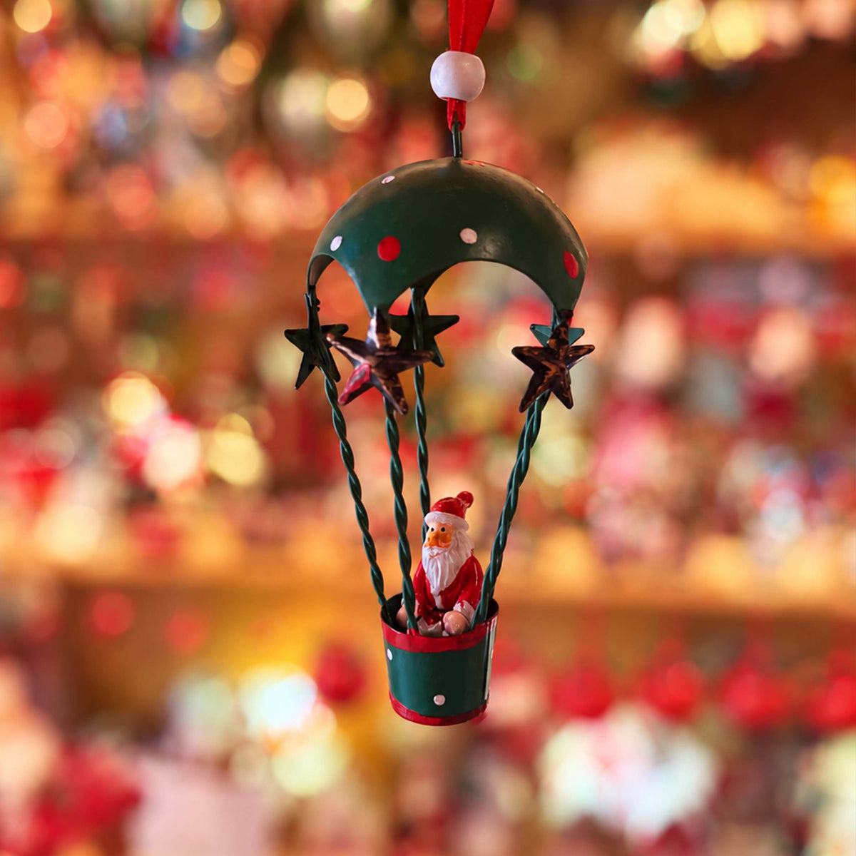 Mongolfiera in metallo con Babbo Natale