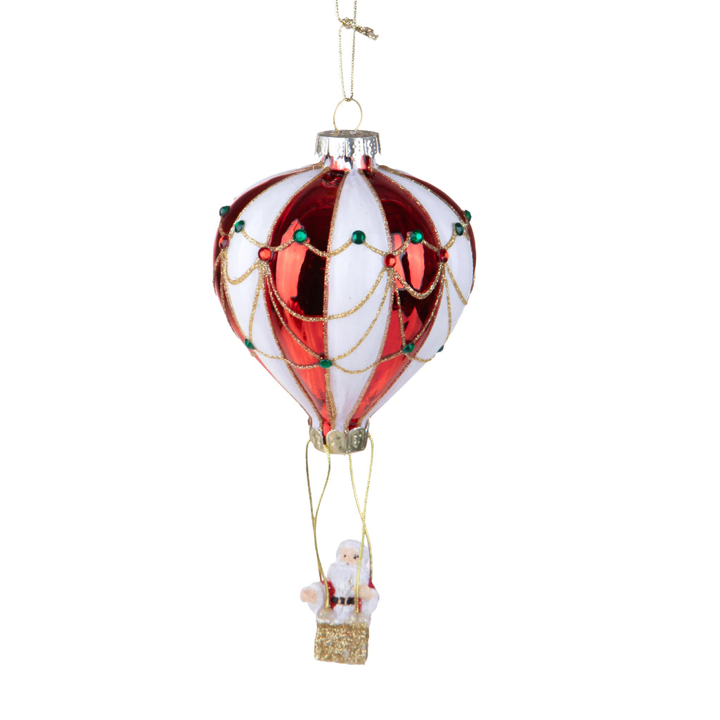 Mongolfiera c/babbo natale da appendere