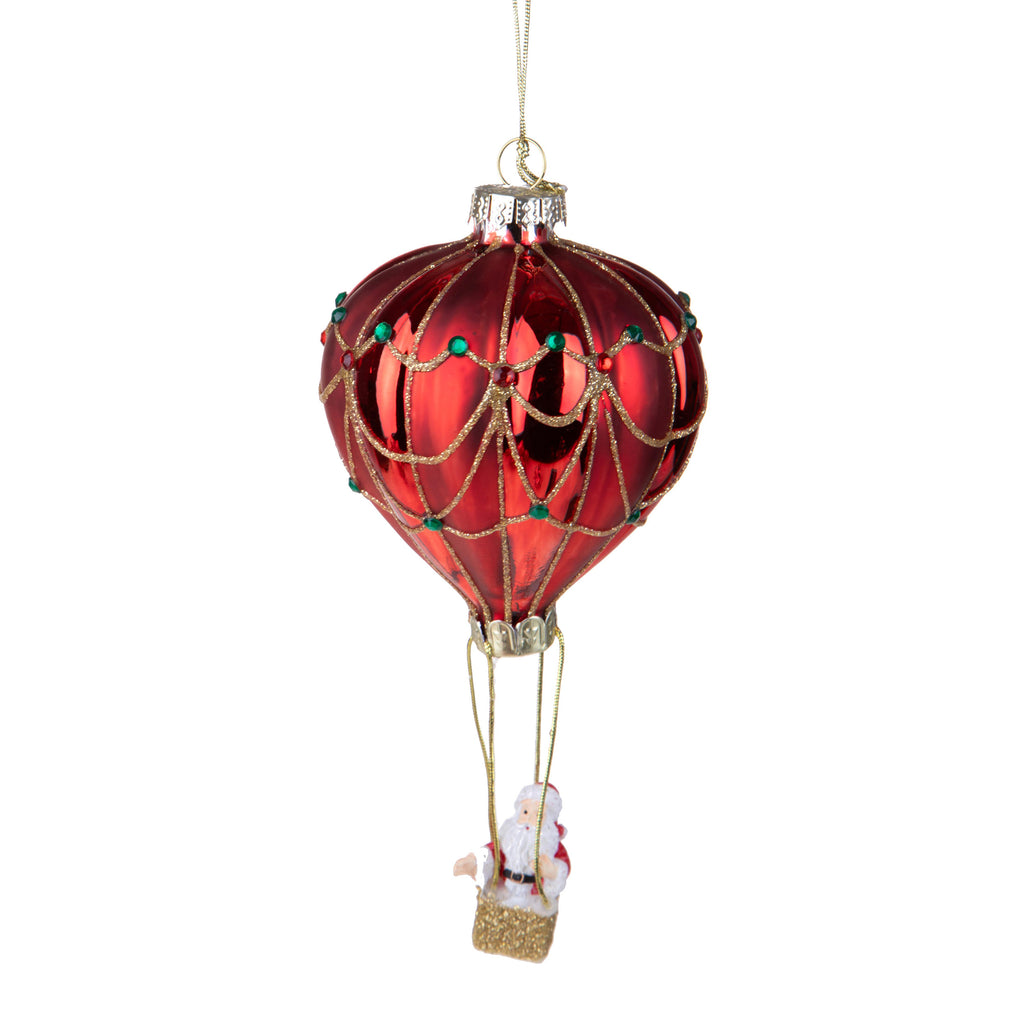 Mongolfiera c/babbo natale da appendere