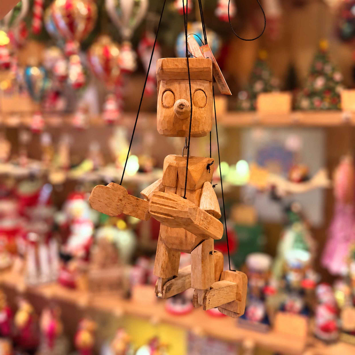 Pinocchio - Marionetta in legno naturale
