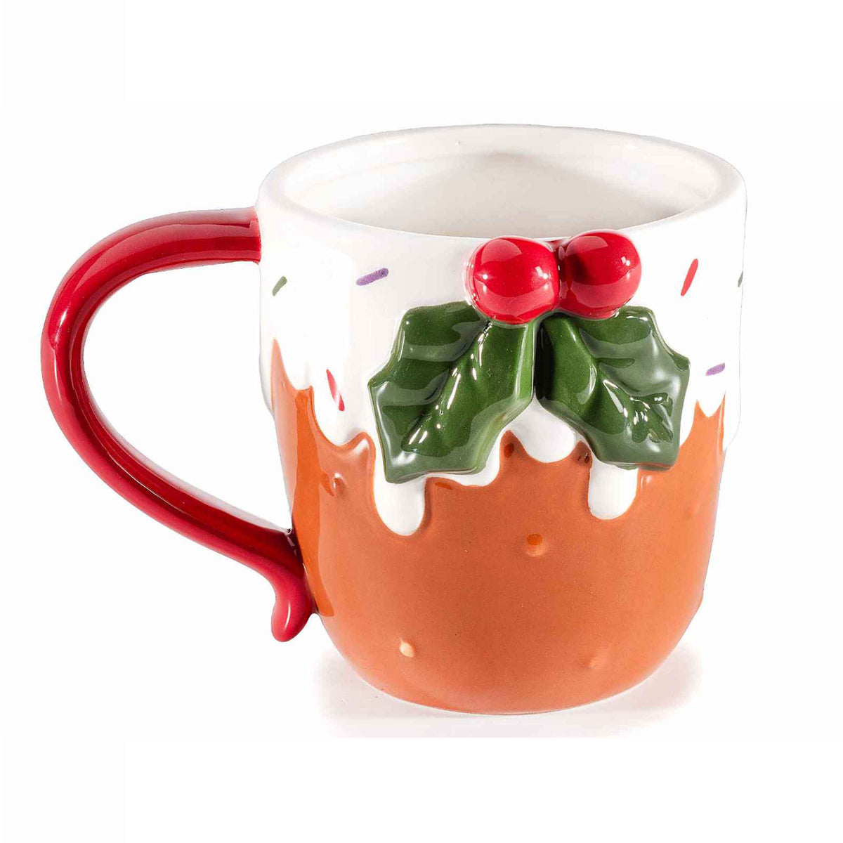 Tazza pan zenzero in ceramica 400 ml con agrifoglio