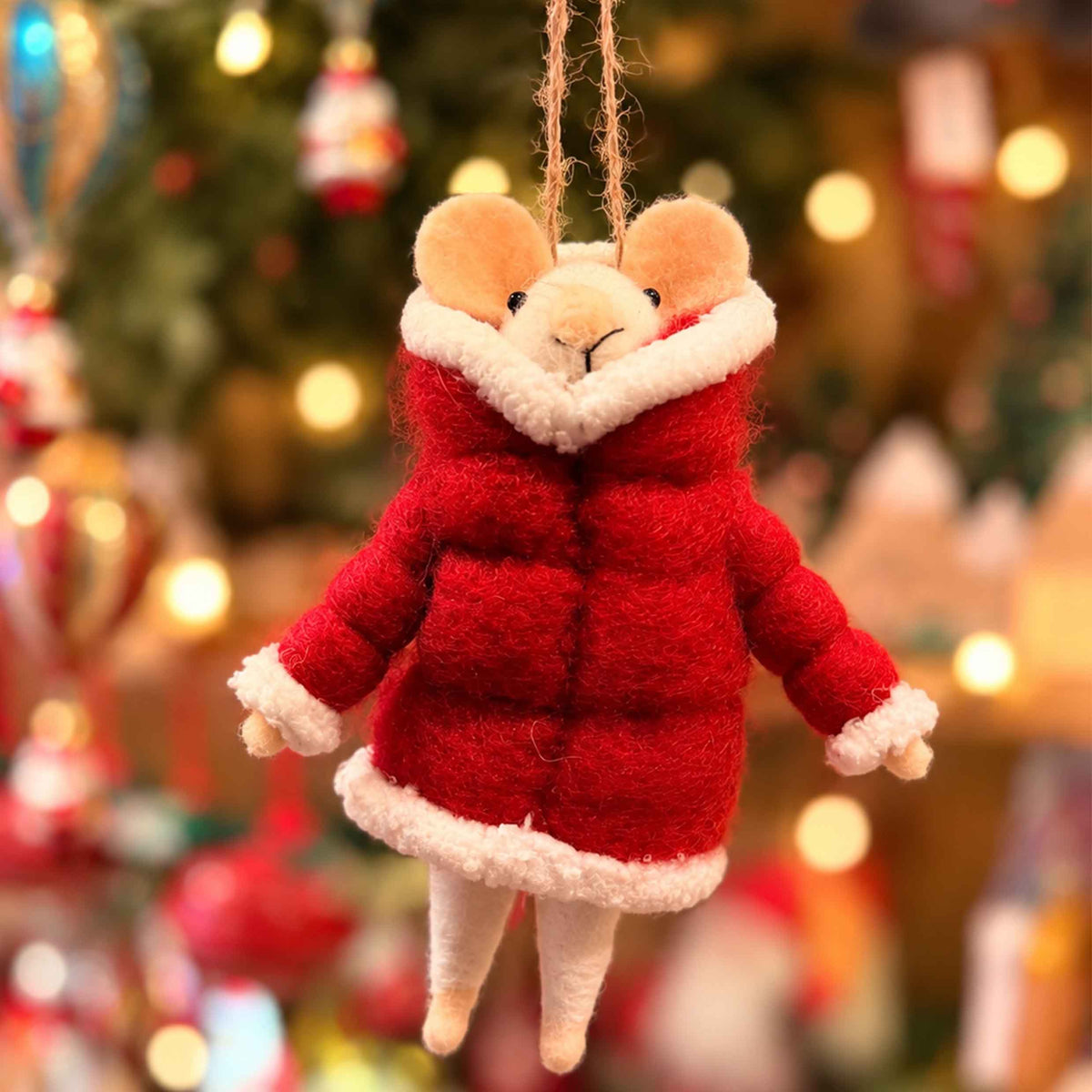 Topino con buffo giacchetto - decorazione da appendere