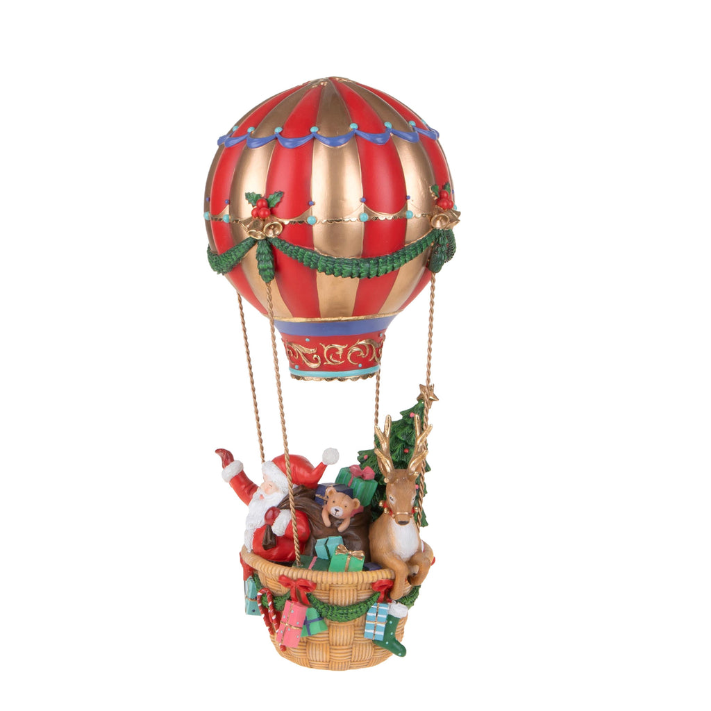 🎈 Mongolfiera di Babbo Natale – Decorazione Natalizia con Renna e Regali