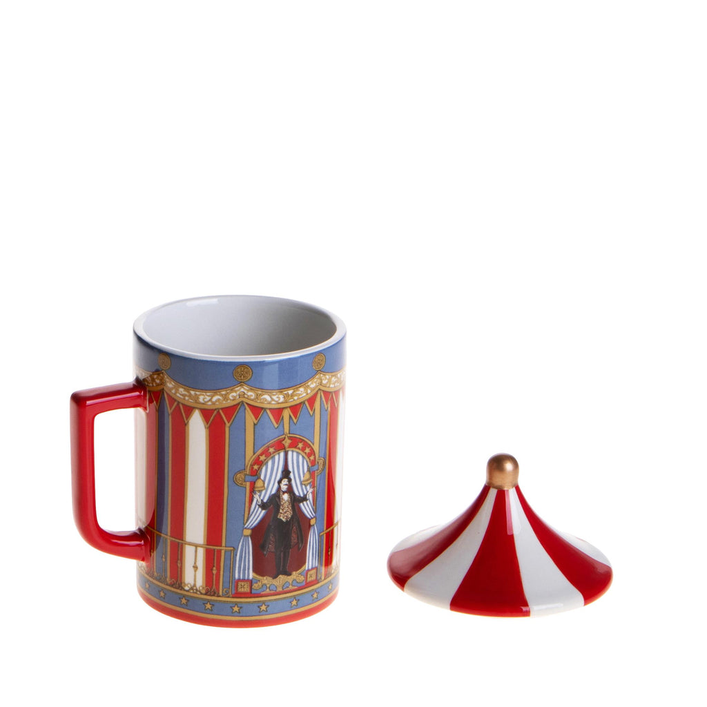 Tazza stile circo con coperchio